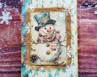 Christmas junk journal handmade, Vintage Christmas journal, Memory journal, Christmas memories journal, Christmas gift for scrapbook lovers