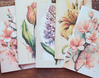 Floral travelers notebook inserts, regular size inserts, handmade inserts, handmade gifts for women