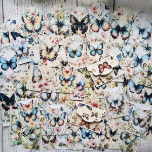 Conjunto de efímera de mariposas, 54 piezas, Efímera para diario basura, album de recortes, suministros para diario basura, golosinas diario