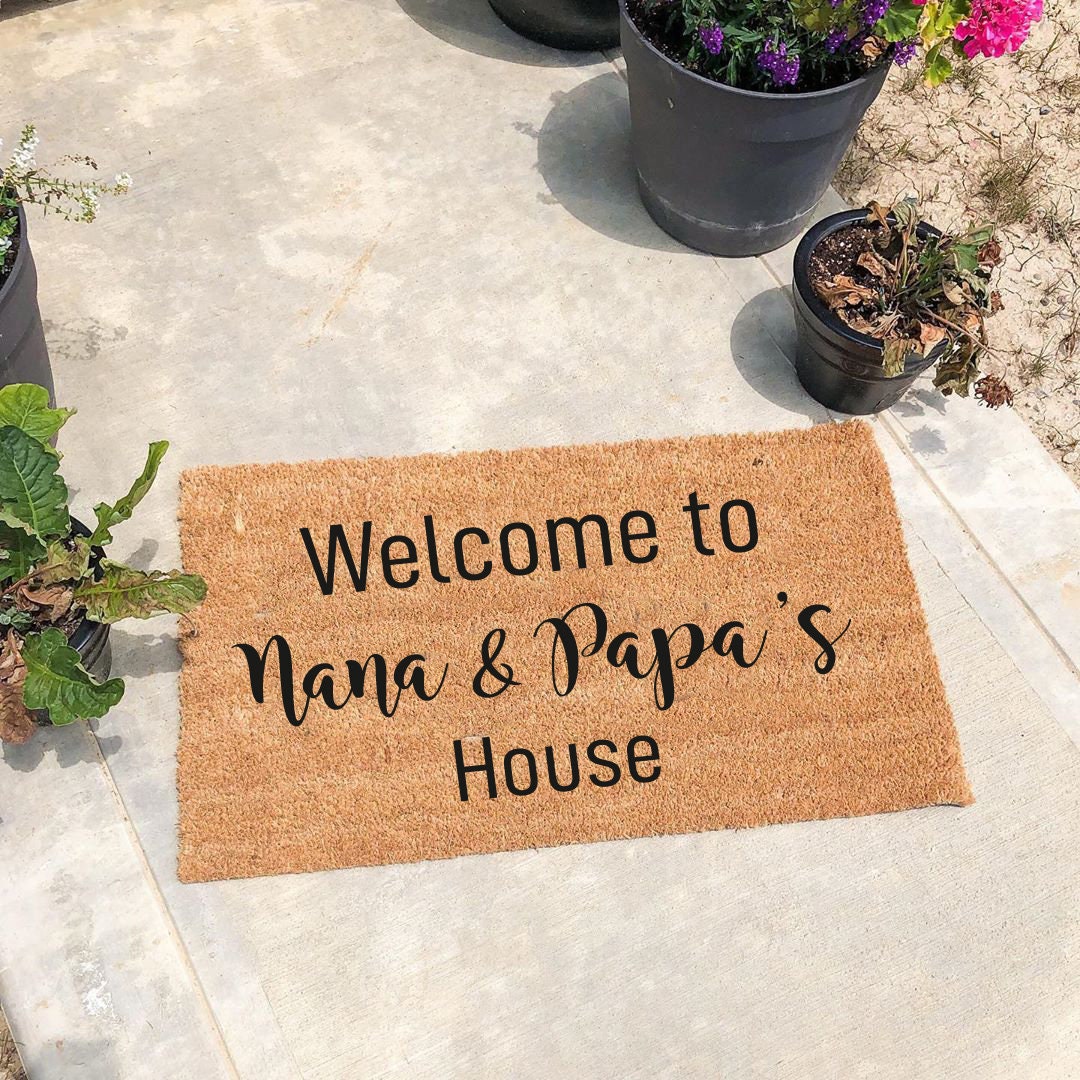 to Nana and Papas House Doormat Grandparents Doormat Etsy