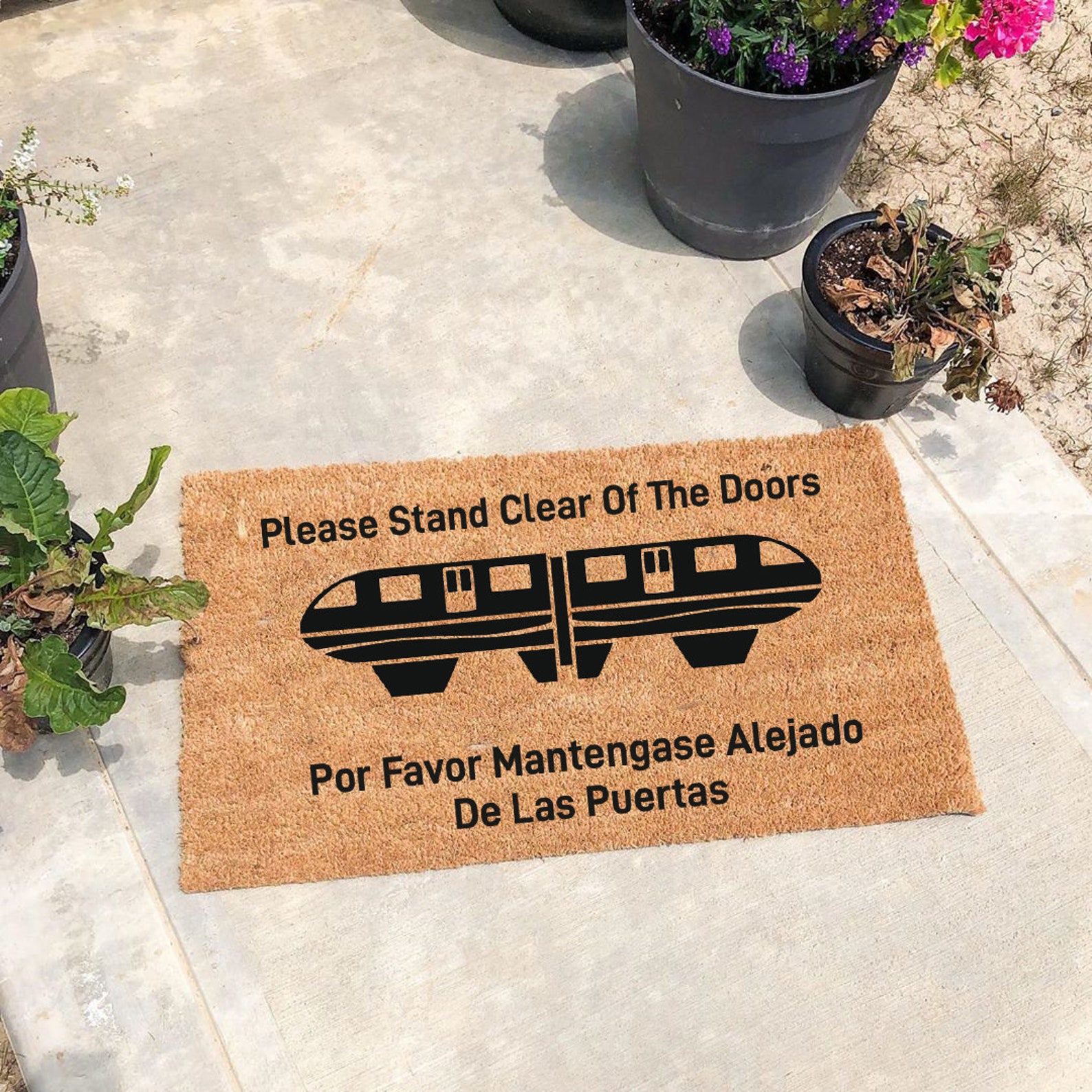 Monorail doormatMonorail Disney DoormatDisney Etsy