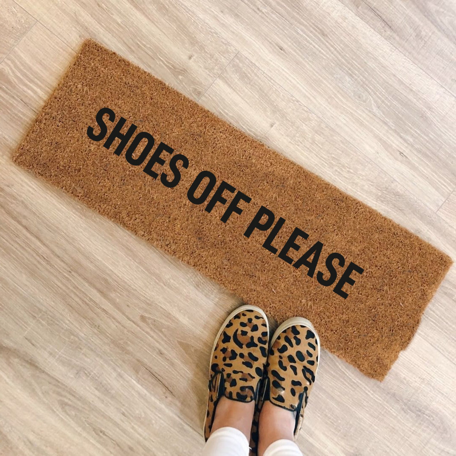 Shoes off skinny Doormat Custom Text Skinny Doormat Etsy