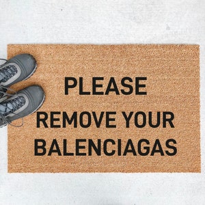 take off your balenciaga's doormat