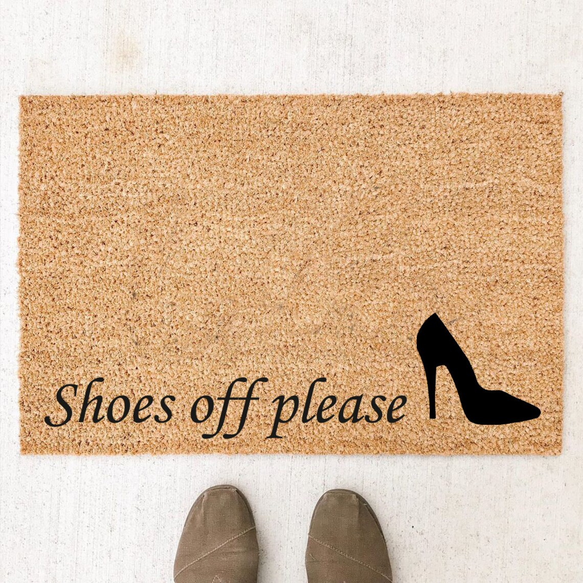 Shoes Off Please Door mat Heals Doormat Funny Doormat Etsy