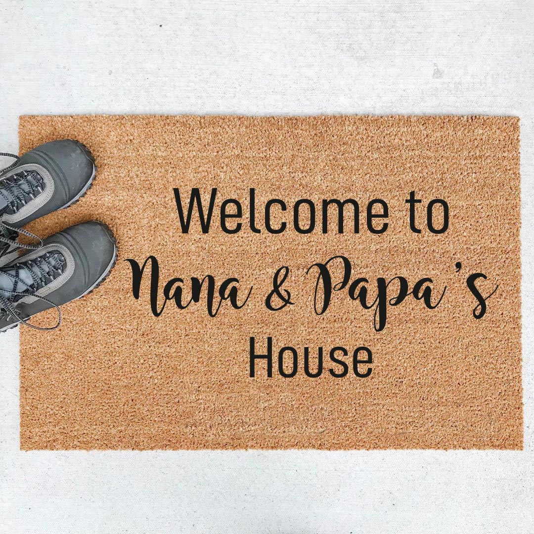to Nana and Papas House Doormat Grandparents Doormat Etsy