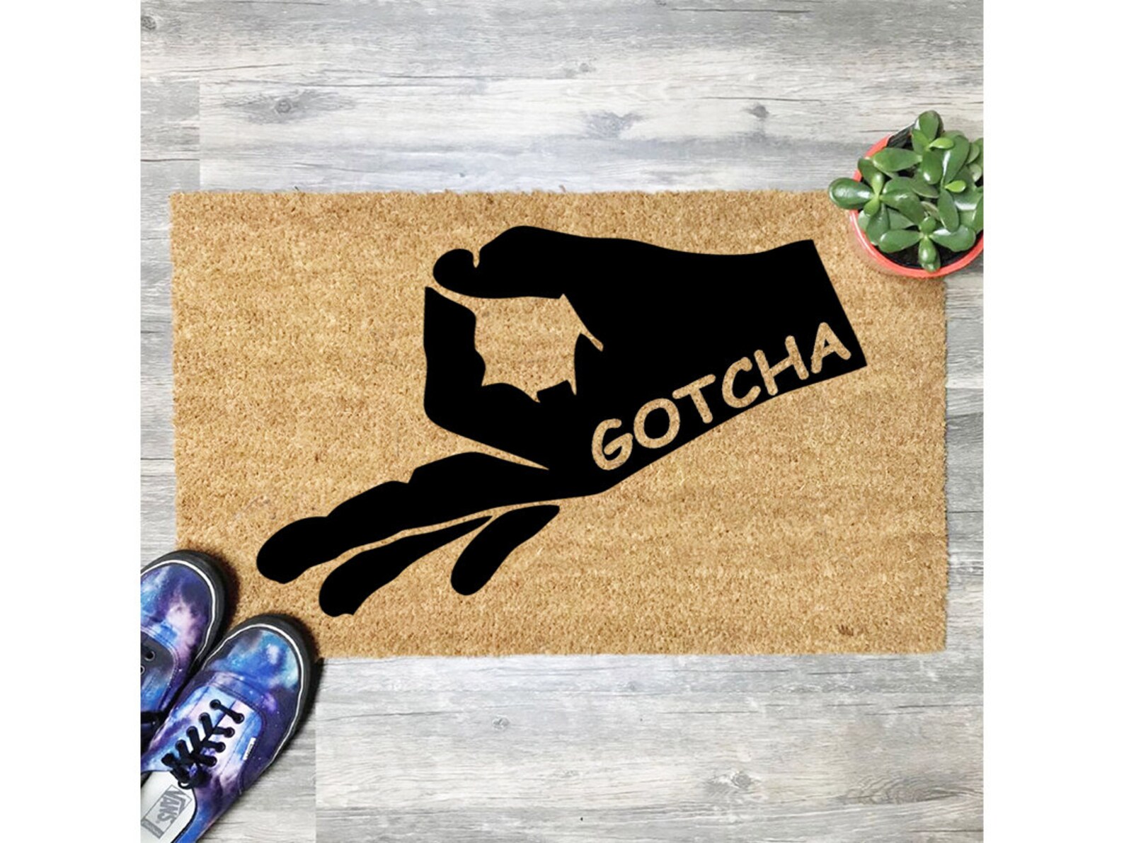 Gotcha Hand All Over Printing Doormat Personalized Doormat Etsy
