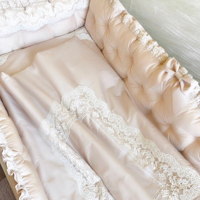 Mini Crib Bumper Pads Crib Bumper Pillows Baby Girl Crib Etsy