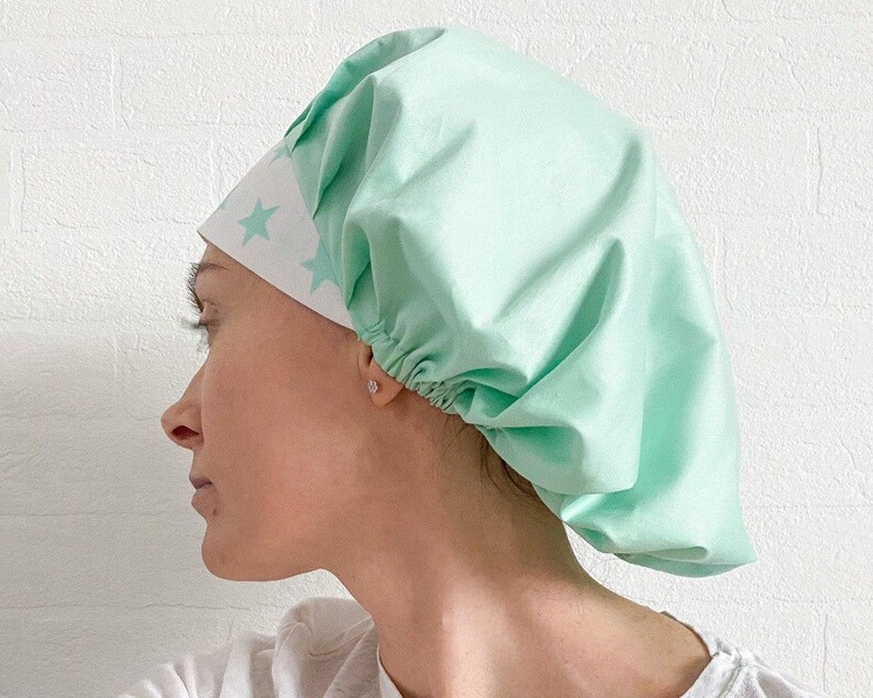 Set of 2 Long Hair Scrub Cap Patterns and Tutorials Style3 Etsy