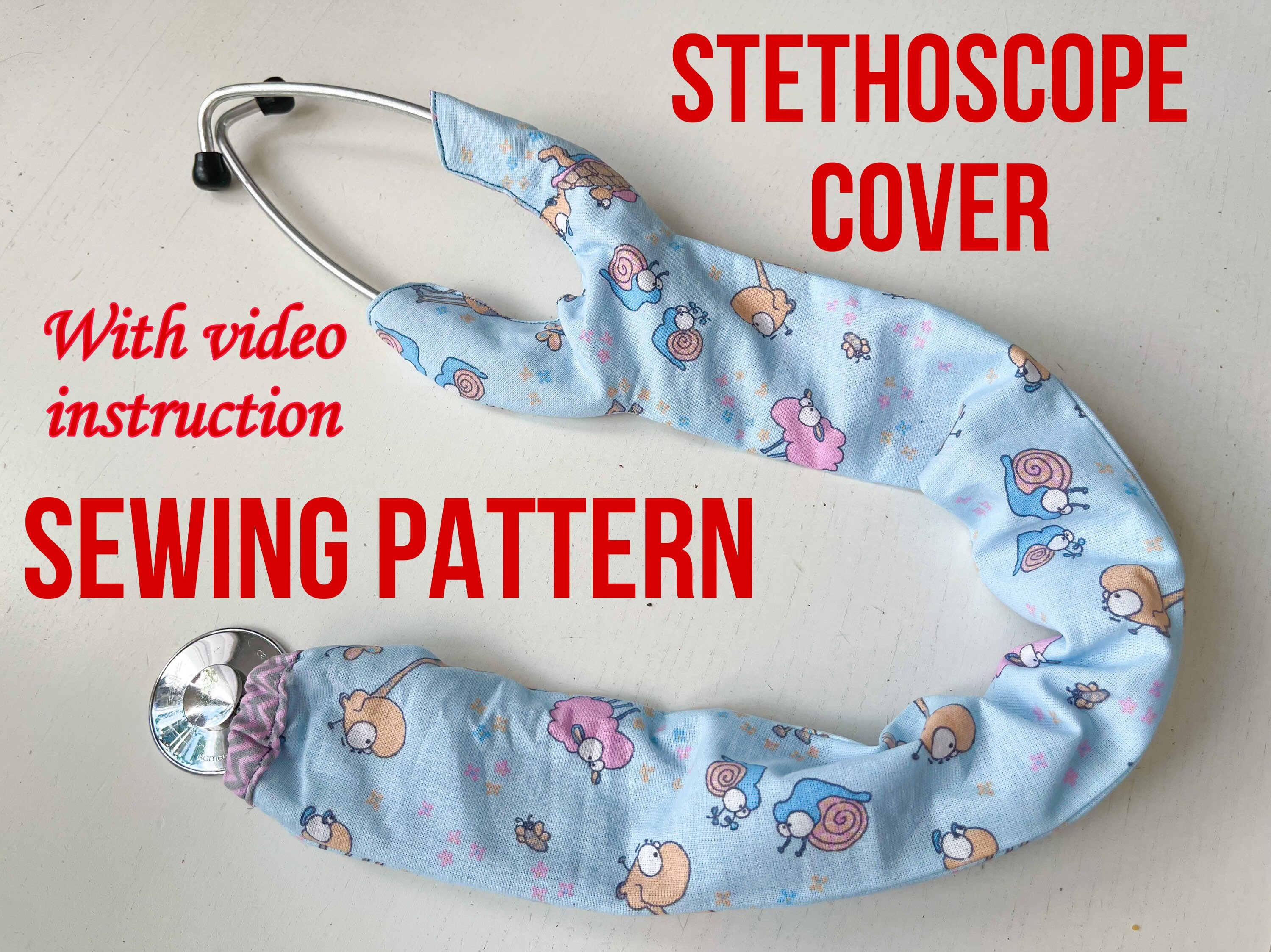 Stethoscope Cover Sewing Pattern With Video Instructions Etsy