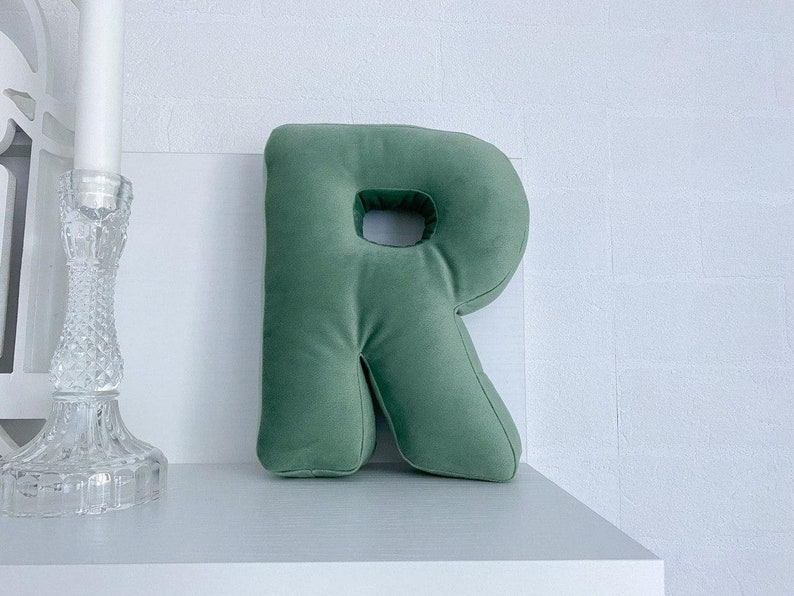 Personalized Initial Cushion Pillow Letter Pillow Stuffed Etsy