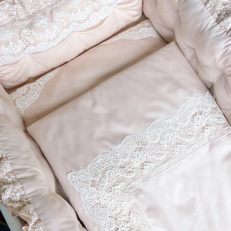 Mini Crib Bumper Pads Crib Bumper Pillows Baby Girl Crib Etsy