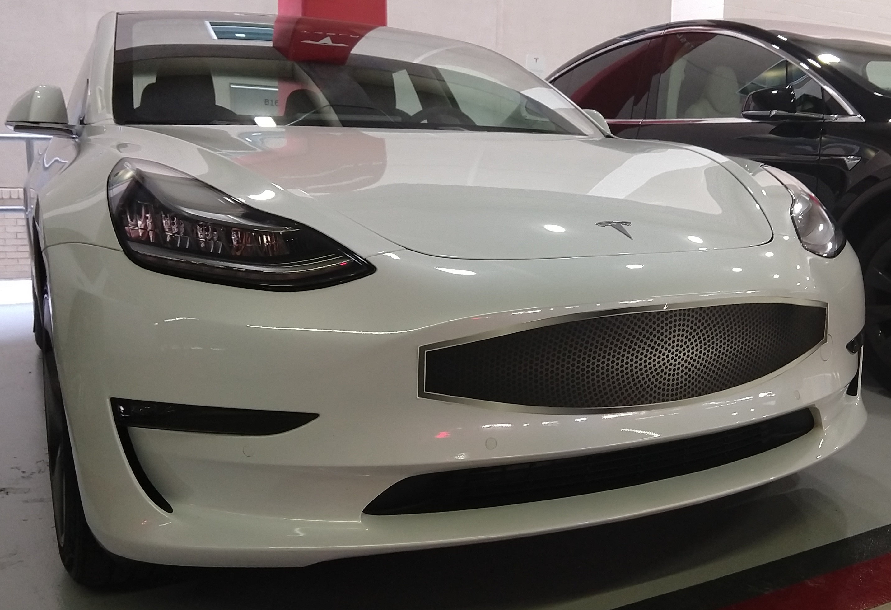 Vehicle Decal for the Tesla Model 3 or Model Y Car Front Bumper, Grill