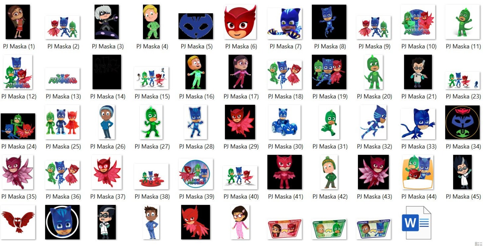 PJ MASKS clipart PJ Masks images pj masks png digital Etsy