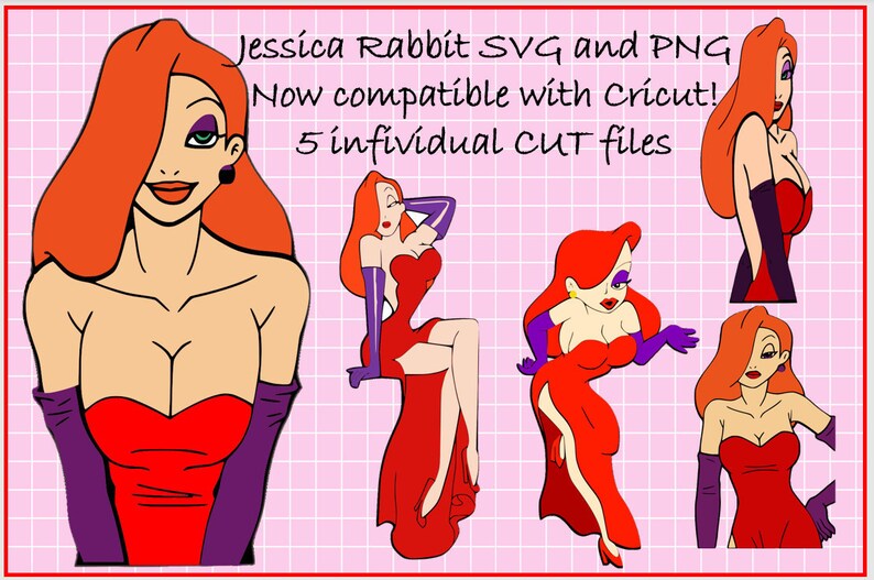 Jessica Rabbit svg cut files Jessica rabbit PNG files | Etsy