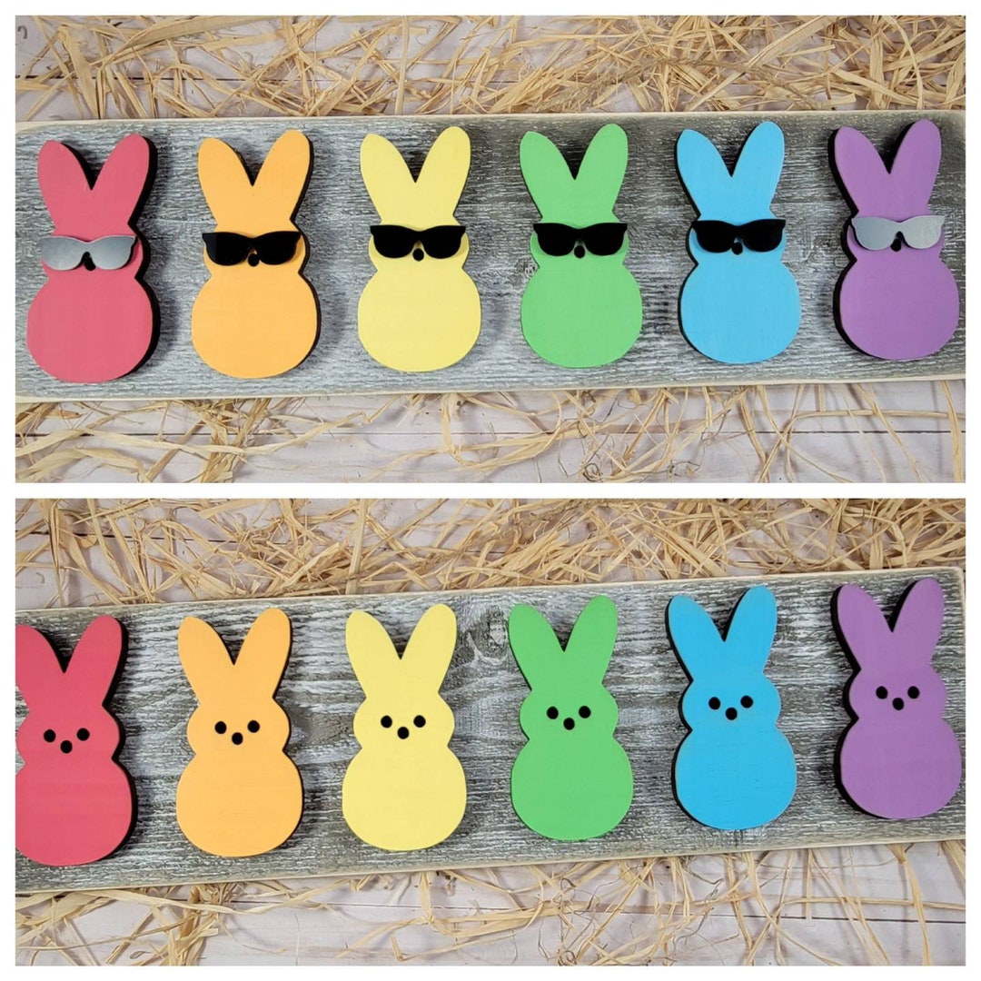 Peeps Sign Rainbow Wooden Peeps Sign - Etsy