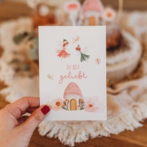 Einladungskarte Geburtstag Fee Blumenkind Kindergeburtstag Sommer Frühling