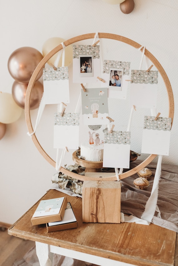 Geburtstag Gästebuch Geschenk Gästekarten Instax Dekoration Boho Kindergeburtstag