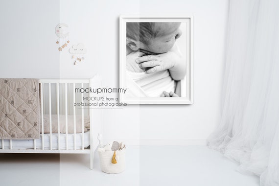 Natural Kids Room White Wall Frame Newborn Photography Etsy