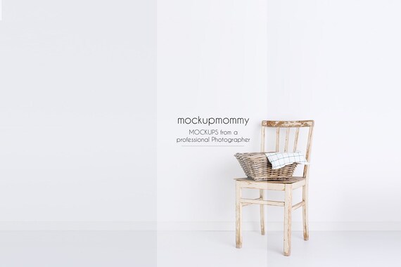 Mockup Nordic Style White Wall Style Interior Pure Etsy