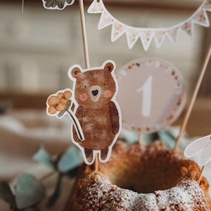 24 Stück Cupcake-Topper Für Den 1. Geburtstag – Glitzernd, Roségold, 7x10 Cm Für Babyparty & Kuchendekoration
