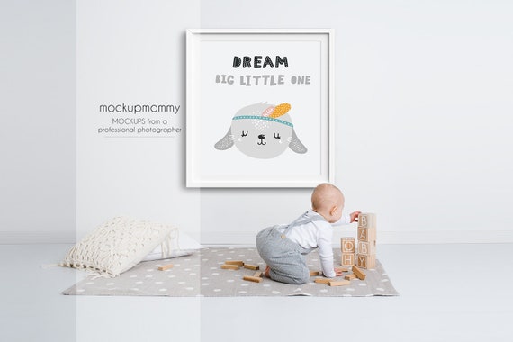 Mockup Kids Room Wall Art Newborn Photography Mock Up Etsy