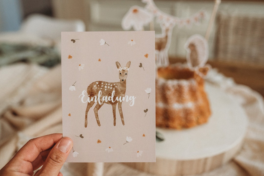 LoaHak Einladungskarten 1. Geburtstag – Bärenparty Design, 20 Karten + Umschläge, 10,2x15,2 Cm