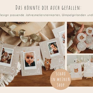 1. Geburtstag Einladung whatsApp Handy digital Bär Party Kindergeburtstag image 6