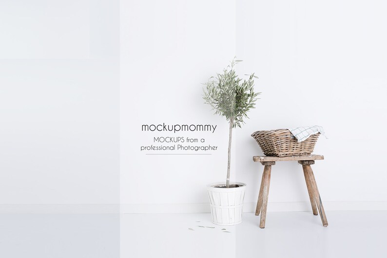 Mockup Nordic Style White Wall Style Interior Pure Simple Digital Photography Backdrop Scandi Blogger