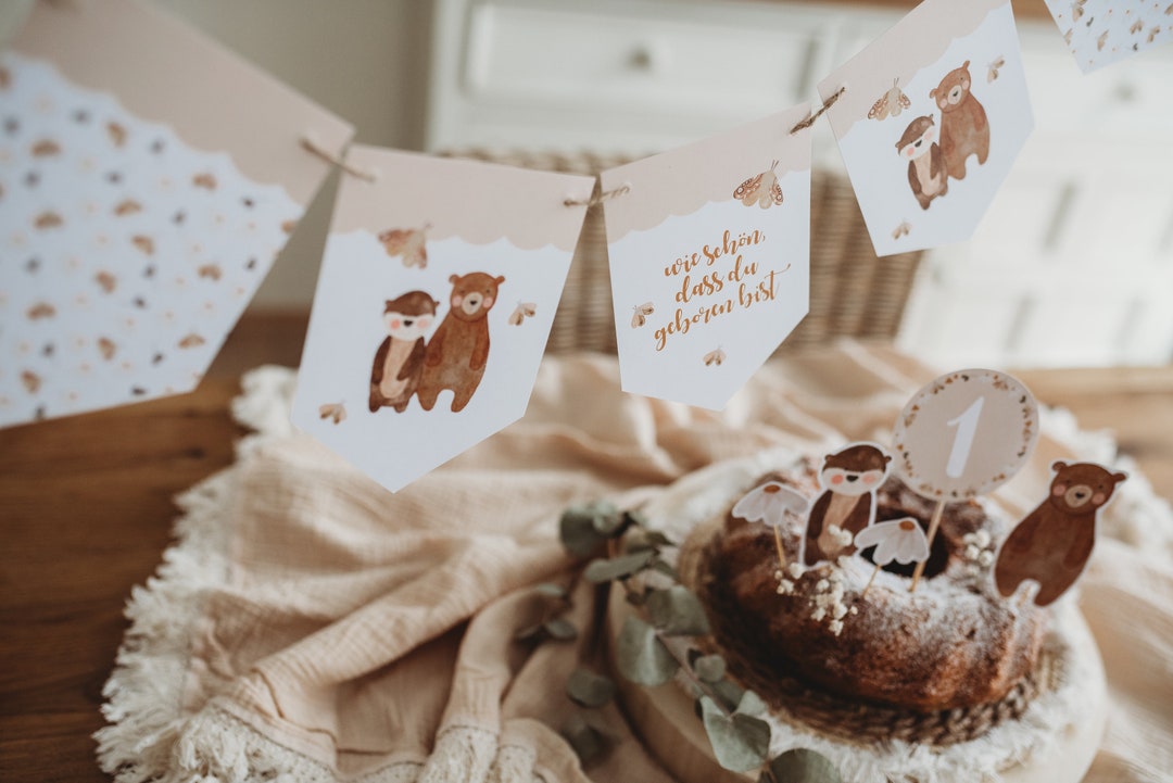 Boho-Bär Babyparty-Hintergrund – 210x150 Cm Vinyl, Mit Sternen & Luftballons
