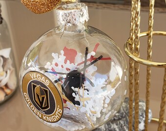 Vegas Golden Knights 60mm Glass Ball Ornaments