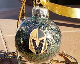 Vegas Golden Knights 60mm Glass Ball Ornaments