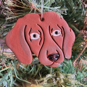 Dachshund - Weiner Dog Clay Ornaments
