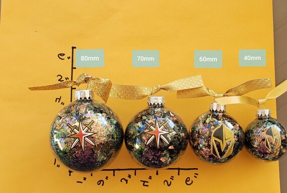Vegas Golden Knights 60mm Glass Ball Ornaments