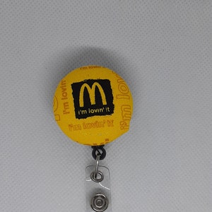 Handmade McDonalds Badge Reel