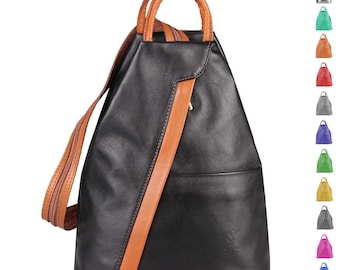etsy leather backpack purse