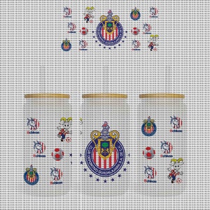 UV-DTF Chivas Mexicaans voetbalteam decoratie Libbey Cup muursticker telefoonhoesje