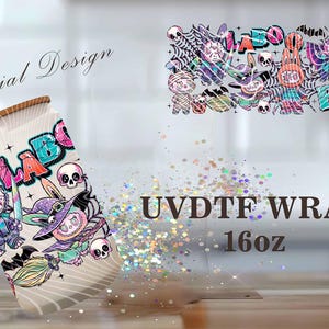 Lindo personaje de anime UV DTF Wrap Decoración Calcomanía Decorar Taza Libby Regalo Personalizado Labubu Horror