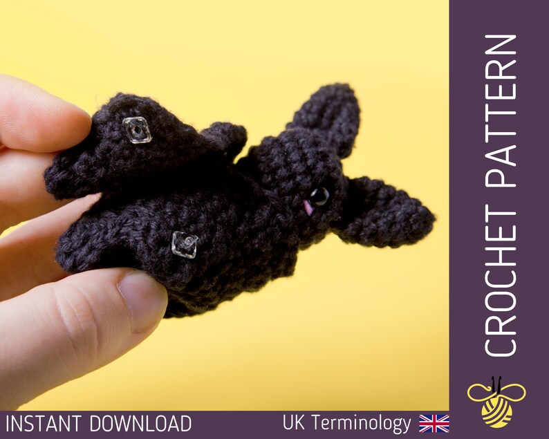 Betty the Bat CROCHET PATTERN - Downloadable Amigurumi PDF Pattern for ...