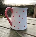 Hand Painted Ceramic Milk Jug: Sweet Heart Design, Home Ware Gift