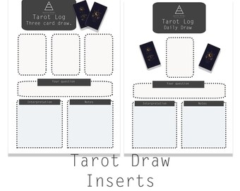 A5 タロット スプレッド プランナー インサート、デジタル ダウンロード