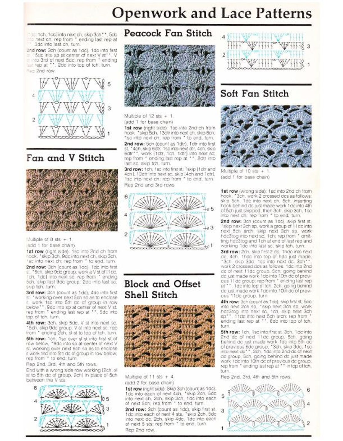 The Harmony Guide to Crocheting 1993 Crochet stitches | Etsy