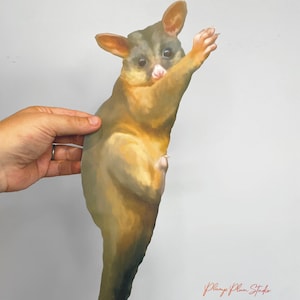 Possum decal, Australian Brushtail possum sticker, Australian animal, deluxe indoor/outdoor fabric texture vinyl, window decal, wall sticker