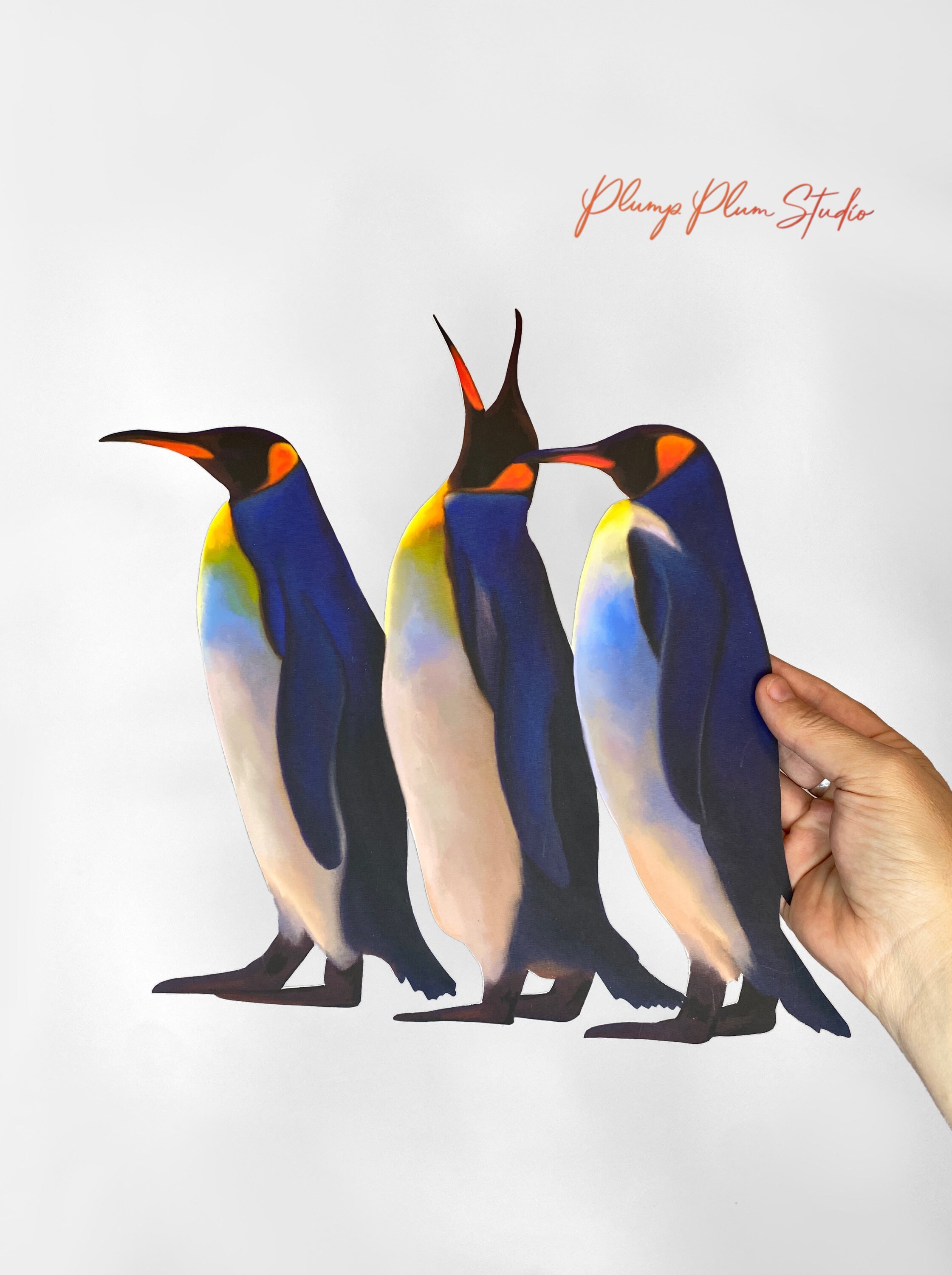 Calcomanía de pingüinos emperador marchantes arte de - Etsy España