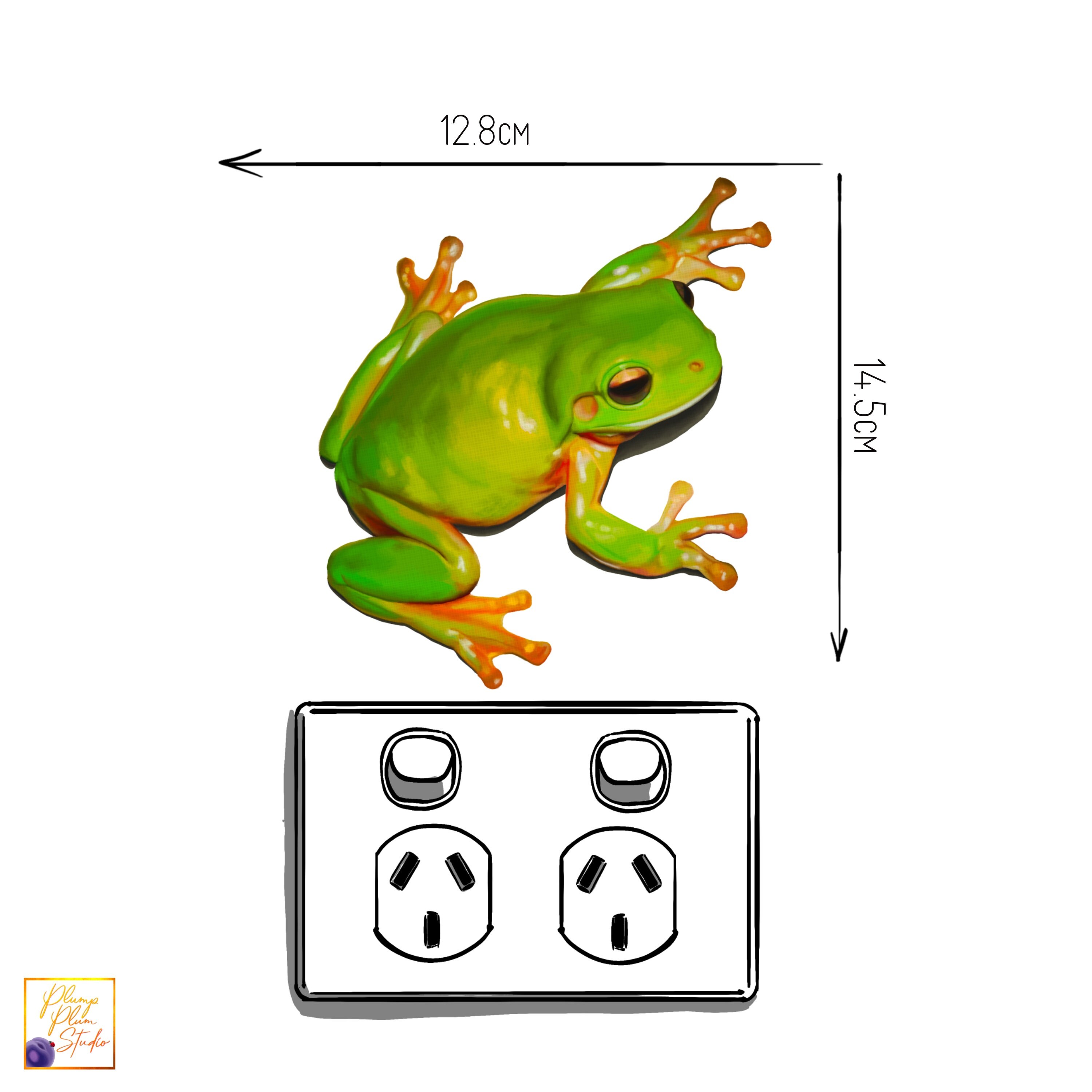 Green Tree Frog Decal: Realistic Fabric Texture Vinyl Sticker - Etsy ...