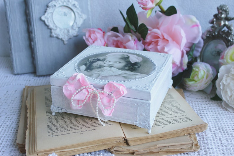 Decorative Wooden Memory Box/ Vintage Design Gift Box/ Jewelry Etsy