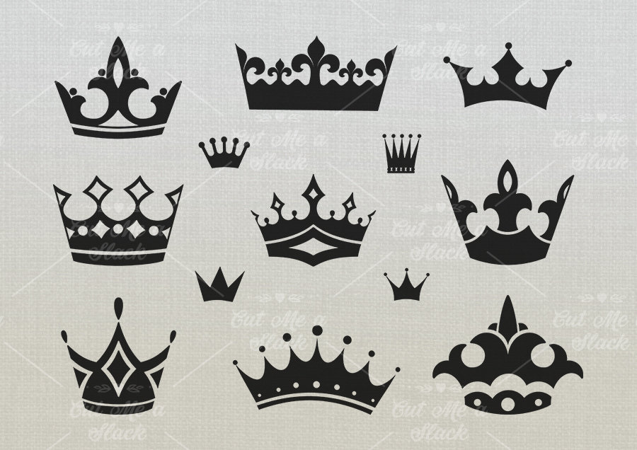 Download Free 13 Crown Designs Svg Bundle Princess Queen Png Silhouette Etsy SVG Cut Files