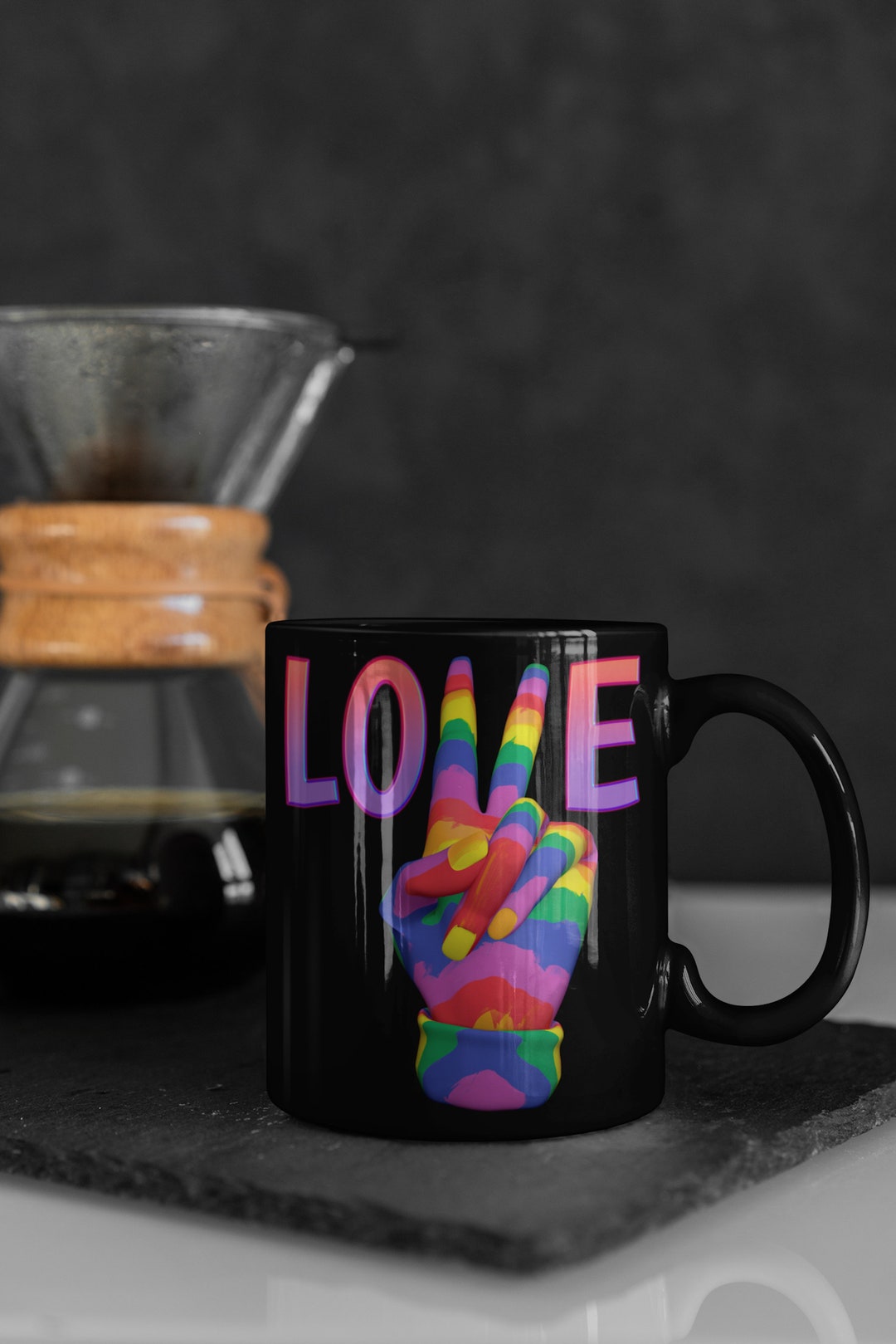 Love Peace LGBTQ Rainbow Flag Pride Parade Gay Pride Month Mug - Etsy