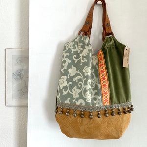 Bolso grande holgado - Bolso con asa superior - Asas de piel sintética
