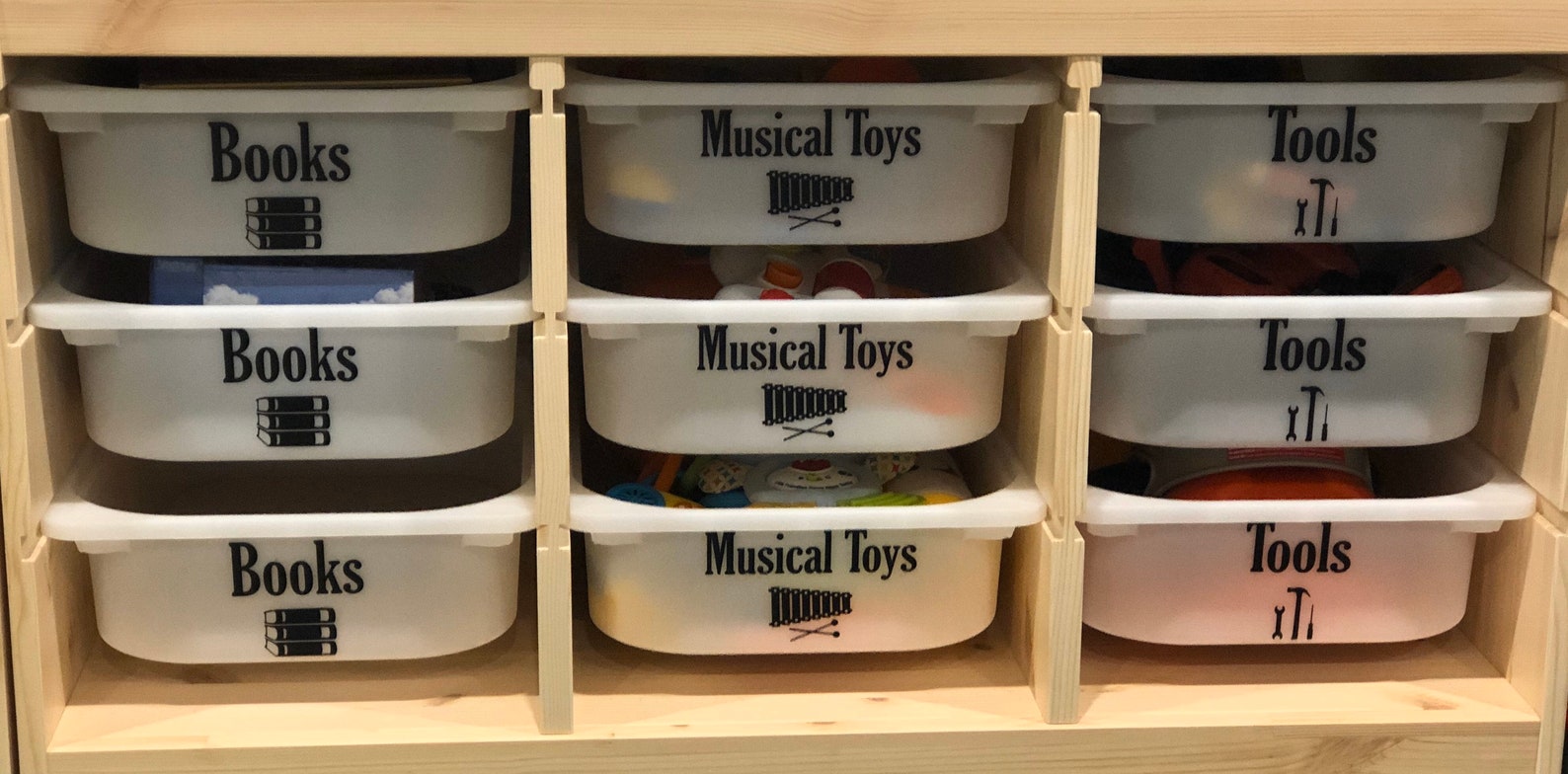 DECALS ONLY Toy Storage Labels IKEA Toy Box Labels Etsy