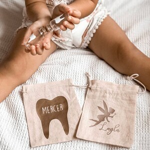 Personalised Tooth Fairy Bag, Tooth Fairy Keepsakes, Tooth Fairy Pouch, Tooth Fairy